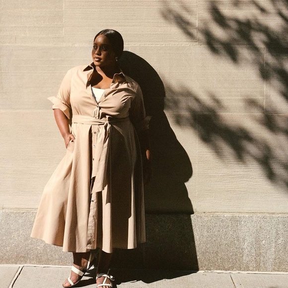pari passu Dresses & Skirts - Pari Passu $378 Poplin Shirtdress Khaki